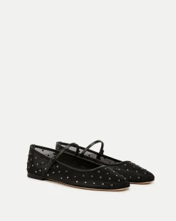Veronica Beard Flats & Loafers*Ellie Crystal Mesh Flat in Black
