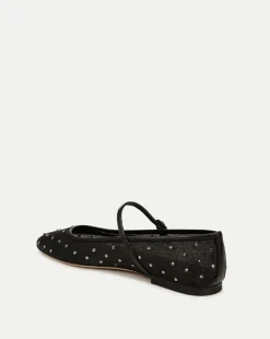 Veronica Beard Flats & Loafers*Ellie Crystal Mesh Flat in Black