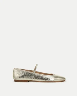 Veronica Beard Flats & Loafers*Ellie Metallic Flat in Platinum
