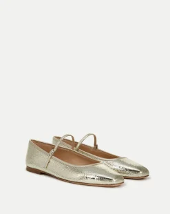 Veronica Beard Flats & Loafers*Ellie Metallic Flat in Platinum