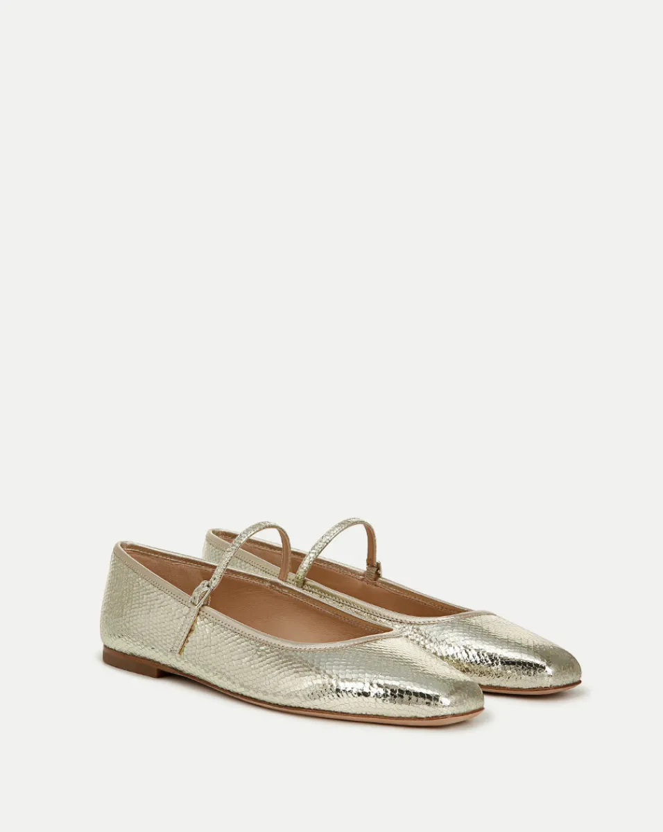 Veronica Beard Flats & Loafers*Ellie Metallic Flat in Platinum