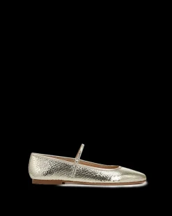 Veronica Beard Flats & Loafers*Ellie Metallic Flat in Platinum