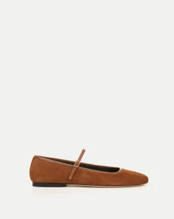 Veronica Beard Flats & Loafers*Ellie Suede Flat in Caramel
