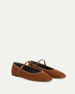 Veronica Beard Flats & Loafers*Ellie Suede Flat in Caramel