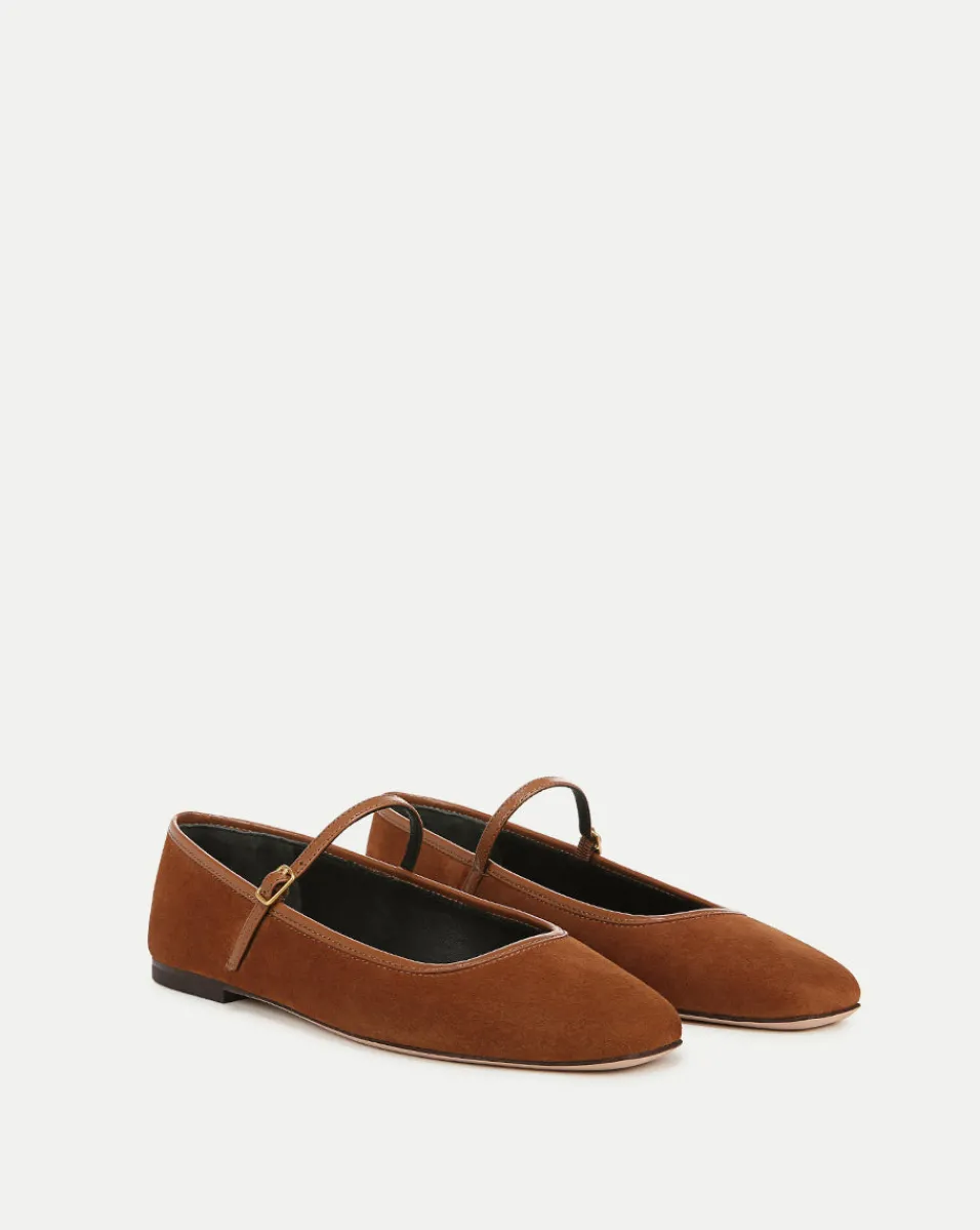 Veronica Beard Flats & Loafers*Ellie Suede Flat in Caramel