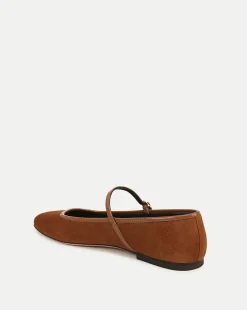 Veronica Beard Flats & Loafers*Ellie Suede Flat in Caramel