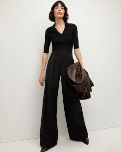 Veronica Beard Tops|Sweaters*Emily Knit Polo Shirt in Black