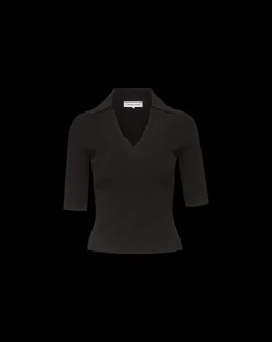 Veronica Beard Tops|Sweaters*Emily Knit Polo Shirt in Black