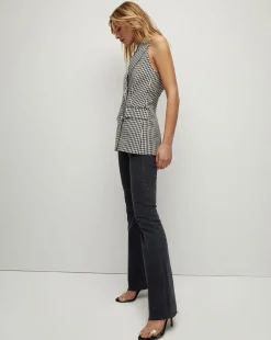 Veronica Beard Jackets & Outerwear|Tops*Enfield Gingham Halter Vest Black/Ecru