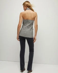Veronica Beard Jackets & Outerwear|Tops*Enfield Gingham Halter Vest Black/Ecru