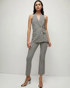 Veronica Beard Jackets & Outerwear|Tops*Enfield Gingham Halter Vest Black/Ecru