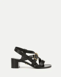 Veronica Beard Sandals*Etta Leather Sandal in Black