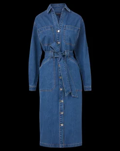 Veronica Beard Dresses*Evelyn Chambray Dress in Cornflower