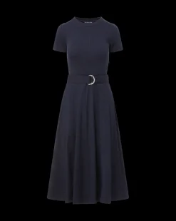 Veronica Beard Dresses*Facia Mixed-Media Dress in Navy