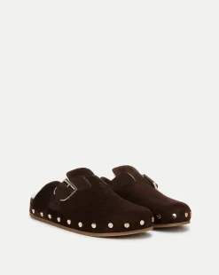 Veronica Beard Flats & Loafers|The Veronicas' Favorites*Fern Shearling Clog in Brown Suede Espresso