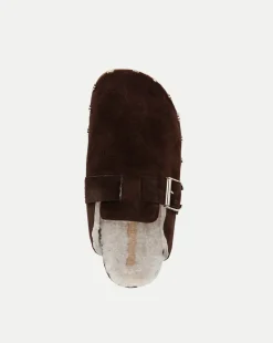 Veronica Beard Flats & Loafers|The Veronicas' Favorites*Fern Shearling Clog in Brown Suede Espresso