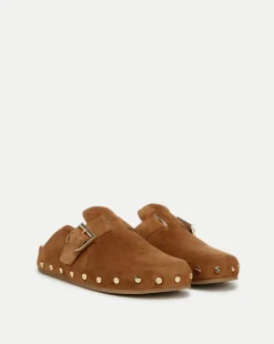 Veronica Beard Flats & Loafers|The Gift Guide*Fern Shearling Clog in Tan Suede Caramel