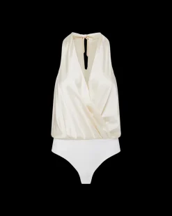 Veronica Beard Tops|Party Dressing*Fernanda Silk Bodysuit in x Poppy Delevingne Ivory