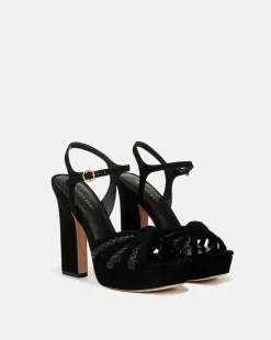 Veronica Beard Sandals*Flavia Platform Sandal Heel Black