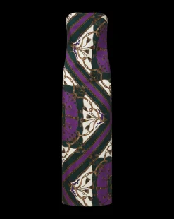 Veronica Beard Dresses|The Veronicas' Favorites*Flora Silk Strapless Maxi Dress in Green & Purple PineMulti
