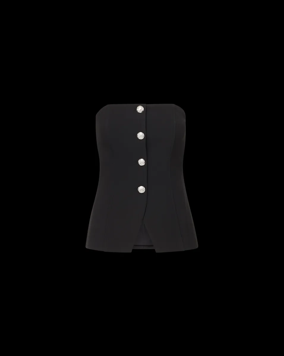 Veronica Beard Tops*Forman Bustier Top in Black