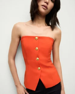 Veronica Beard Tops*Forman Bustier Top in Flame