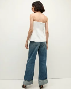 Veronica Beard Tops*Forman Bustier Top in Off-White