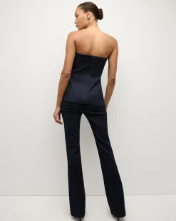Veronica Beard Tops|The Veronicas' Favorites*Forman Denim Bustier Top in Dark Wash MidnightWash