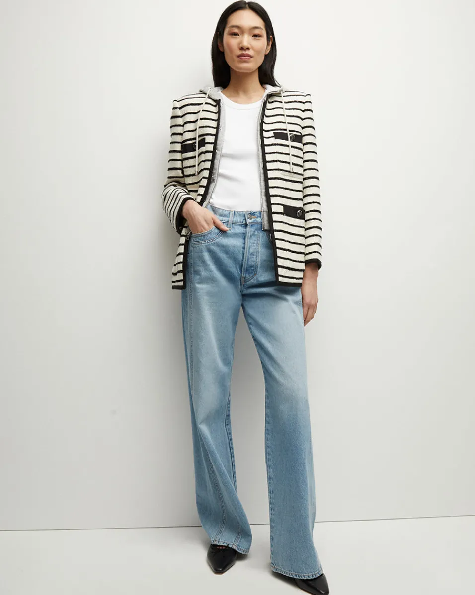 Veronica Beard Jackets & Outerwear*Foster Striped Dickey Jacket in Ivory/Black