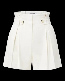 Veronica Beard Skirts & Shorts*Franzi Stretch-Linen Short in Off-White