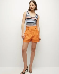 Veronica Beard Skirts & Shorts*Franzi Stretch-Linen Short in Orange