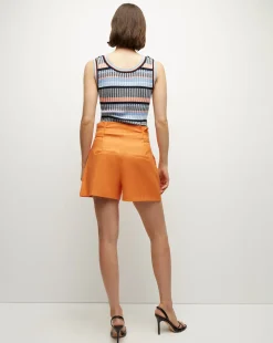 Veronica Beard Skirts & Shorts*Franzi Stretch-Linen Short in Orange