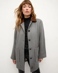 Veronica Beard Jackets & Outerwear|The Veronicas' Favorites*Freya Wool Blend Dickey Coat in Heather Grey MediumHeatherGrey