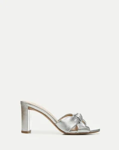 Veronica Beard Sandals*Ganita Knot-Front Sandal Silver