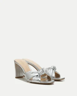 Veronica Beard Sandals*Ganita Knot-Front Sandal Silver