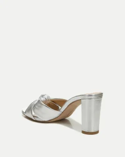 Veronica Beard Sandals*Ganita Knot-Front Sandal Silver