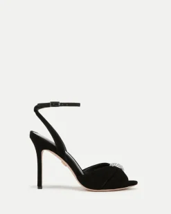 Veronica Beard Sandals|Party Dressing*Genevieve Peep-Toe Sandal in x Poppy Delevingne Black