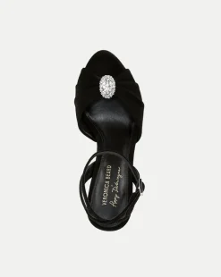 Veronica Beard Sandals|Party Dressing*Genevieve Peep-Toe Sandal in x Poppy Delevingne Black