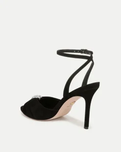 Veronica Beard Sandals|Party Dressing*Genevieve Peep-Toe Sandal in x Poppy Delevingne Black