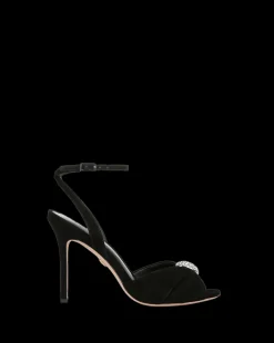 Veronica Beard Sandals|Party Dressing*Genevieve Peep-Toe Sandal in x Poppy Delevingne Black