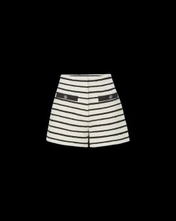 Veronica Beard Skirts & Shorts*Gershwin Striped Short in Ivory/Black