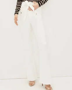 Veronica Beard Jeans*Giselle Skinny-Flare Jeans White
