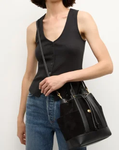 Veronica Beard Crossbody Bags|The Gift Guide*Goody Suede Bag in Black
