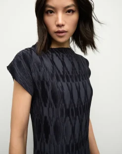 Veronica Beard Dresses*Gramercy Pleated Dress in Navy
