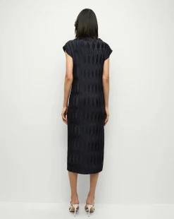 Veronica Beard Dresses*Gramercy Pleated Dress in Navy
