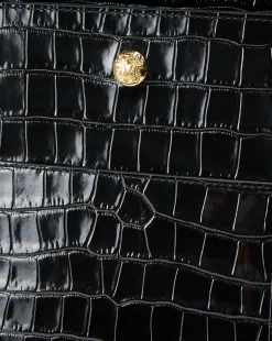 Veronica Beard Shoulder Bags|Tote Bags*Grand Croc-Embossed Goody Bag in Black