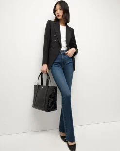 Veronica Beard Shoulder Bags|Tote Bags*Grand Croc-Embossed Goody Bag in Black