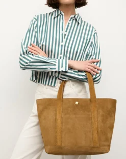 Veronica Beard Shoulder Bags|Tote Bags*Grand Suede Goody Bag in Acorn