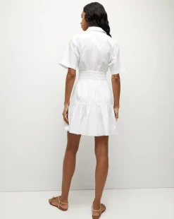 Veronica Beard Dresses*Greta Cotton-Poplin Shirtdress in White