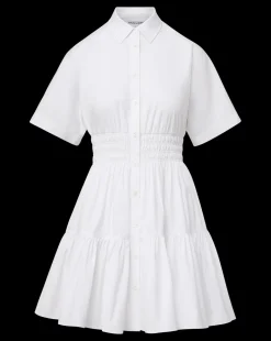 Veronica Beard Dresses*Greta Cotton-Poplin Shirtdress in White